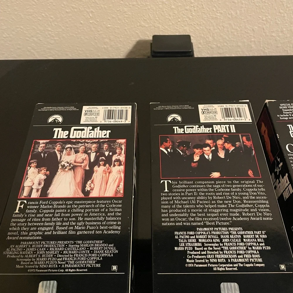 The Godfather Trilogy VHS Set